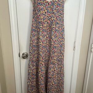 Old Navy - Floral Maxi Sundress with Pink, Yellow & Blue Blooms